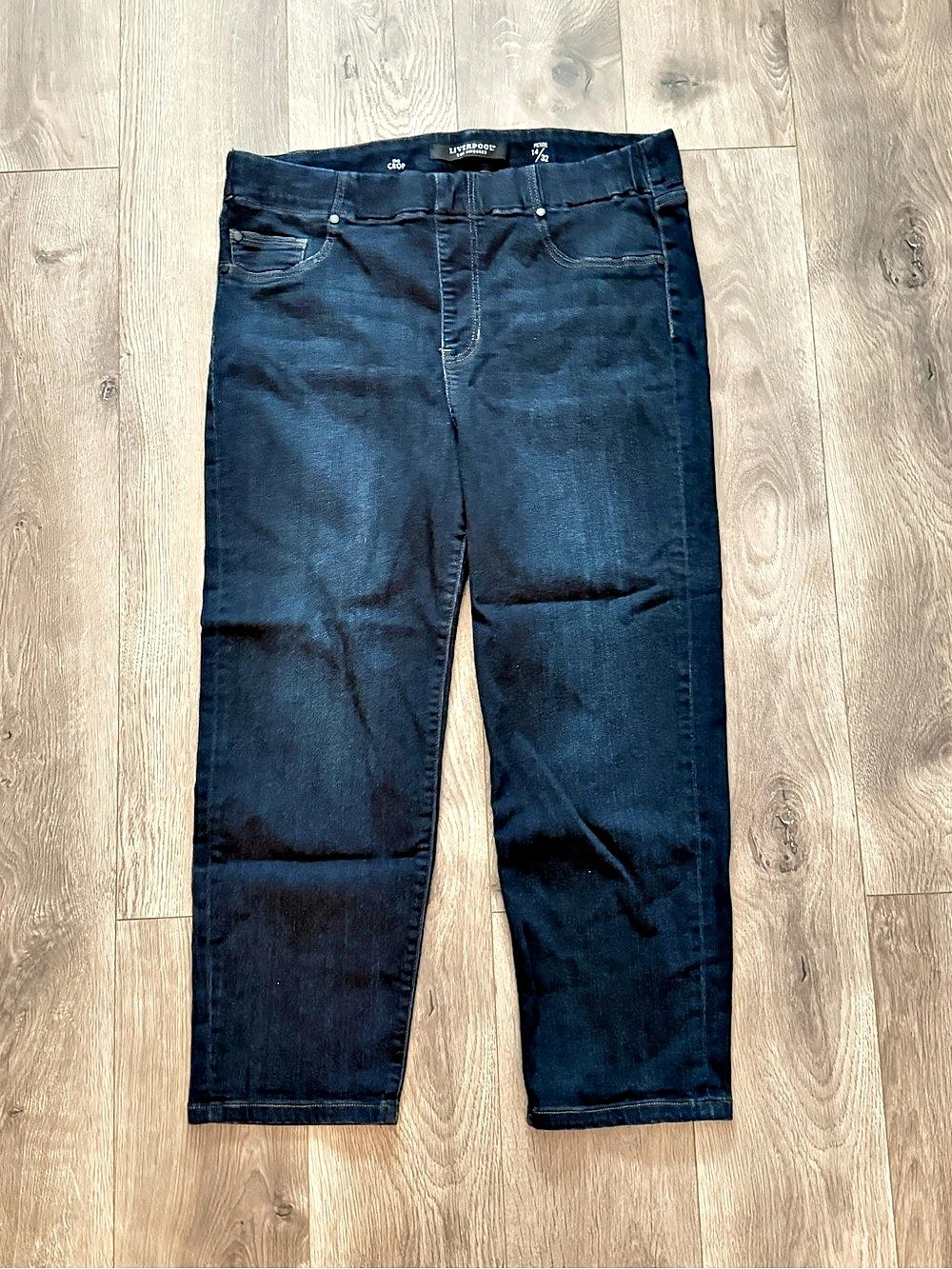 Liverpool pull-on Crop Jeans Blue US 14P